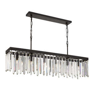 Hollis 6 Light Forged Bronze Chandelier
