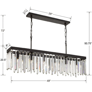 Hollis 6 Light Forged Bronze Chandelier