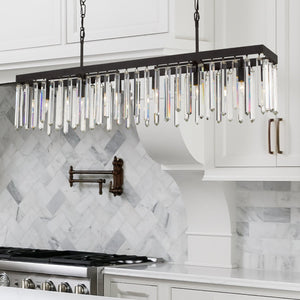 Hollis 6 Light Forged Bronze Chandelier