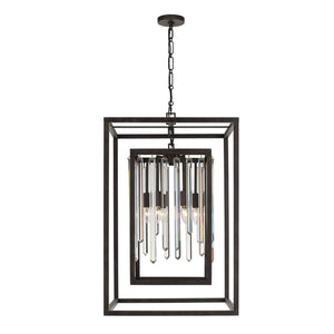 Hollis 6 Light Forged Bronze Chandelier