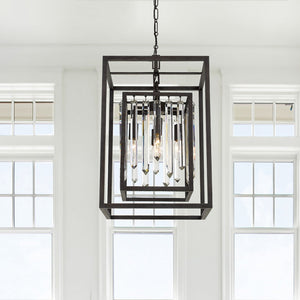 Hollis 6 Light Forged Bronze Chandelier