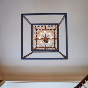 Hollis 6 Light Forged Bronze Chandelier