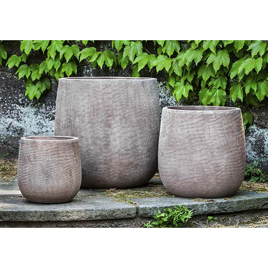 Handspun Linen Antico Terra Cotta Planters - Set of 3