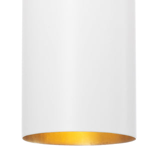 Brian Patrick Flynn for Crystorama Alston 1 Light Matte White & Antique Gold Mini Chandelier