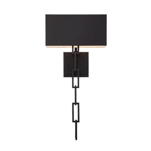 Brian Patrick Flynn for Crystorama Alston 2 Light Matte Black & White Sconce