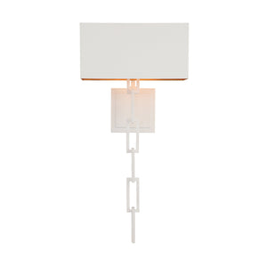 Brian Patrick Flynn for Crystorama Alston 2 Light Matte White & Antique Gold Sconce