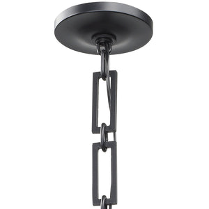 Brian Patrick Flynn for Crystorama Alston 1 Light Matte Black & White Mini Chandelier