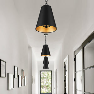 Brian Patrick Flynn for Crystorama Alston 2 Light Matte Black & Antique Gold Chandelier