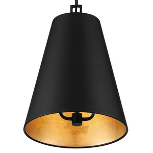Brian Patrick Flynn for Crystorama Alston 2 Light Matte Black & Antique Gold Chandelier