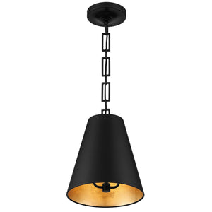 Brian Patrick Flynn for Crystorama Alston 2 Light Matte Black & Antique Gold Chandelier