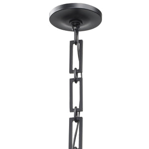 Brian Patrick Flynn for Crystorama Alston 2 Light Matte Black & Antique Gold Chandelier