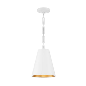Brian Patrick Flynn for Crystorama Alston 2 Light Matte White & Antique Gold Chandelier