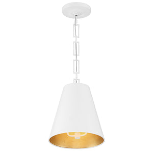 Brian Patrick Flynn for Crystorama Alston 2 Light Matte White & Antique Gold Chandelier