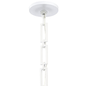 Brian Patrick Flynn for Crystorama Alston 2 Light Matte White & Antique Gold Chandelier