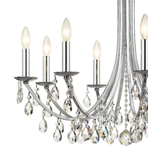 Bridgehampton 8 Light Crystal Antique Gold Chandelier