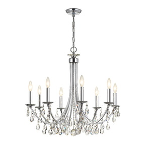 Bridgehampton 8 Light Crystal Antique Gold Chandelier