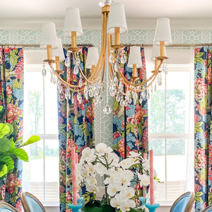 Bridgehampton 8 Light Crystal Antique Gold Chandelier