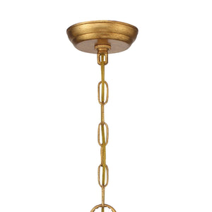 Bridgehampton 8 Light Crystal Antique Gold Chandelier