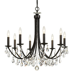 Bridgehampton 8 Light Crystal Antique Gold Chandelier