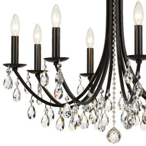 Bridgehampton 8 Light Crystal Antique Gold Chandelier