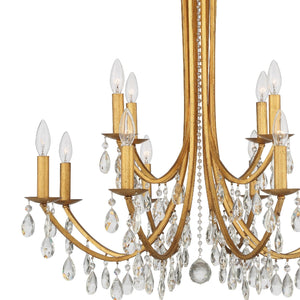 Bridgehampton 12 Light Antique Gold Chandelier