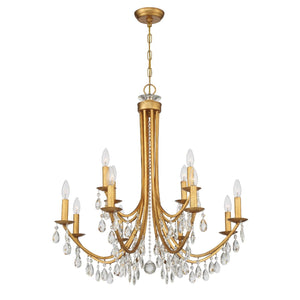 Bridgehampton 12 Light Antique Gold Chandelier