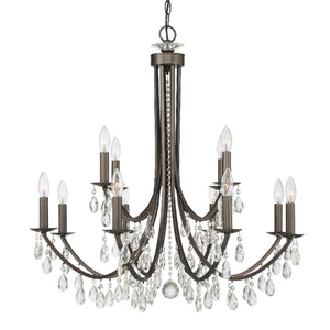 Bridgehampton 12 Light Antique Gold Chandelier