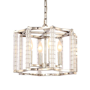 Carson 4 Light Polished Nickel Mini Chandelier