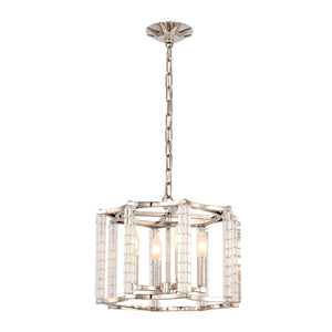 Carson 4 Light Polished Nickel Mini Chandelier
