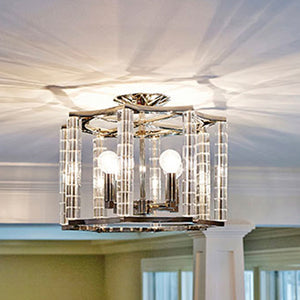 Carson 4 Light Polished Nickel Mini Chandelier