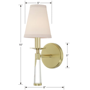 Baxter 1 Light Antique Gold Sconce