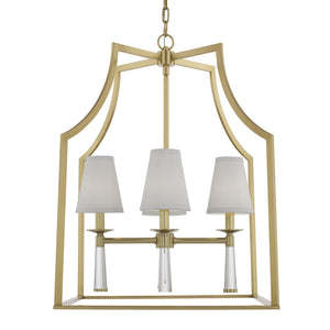 Baxter 4 Light Aged Brass Chandelier