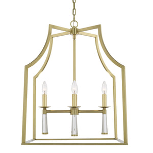 Baxter 4 Light Aged Brass Chandelier