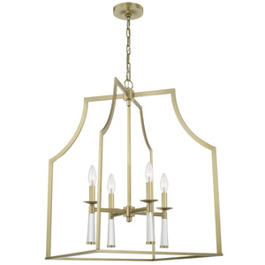 Baxter 4 Light Aged Brass Chandelier