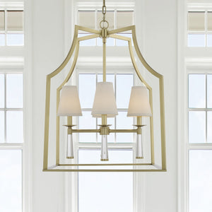 Baxter 4 Light Aged Brass Chandelier