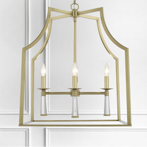Baxter 4 Light Aged Brass Chandelier