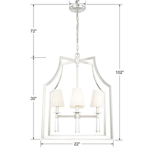 Baxter 4 Light Polished Nickel Chandelier