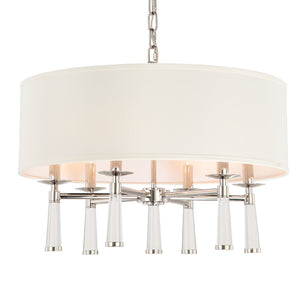 Baxter 6 Light Polished Nickel Chandelier