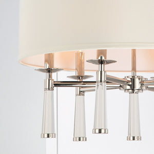 Baxter 6 Light Polished Nickel Chandelier
