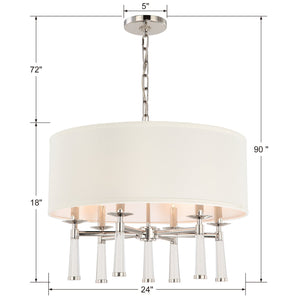Baxter 6 Light Polished Nickel Chandelier