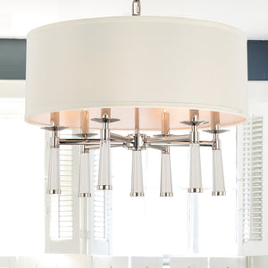 Baxter 6 Light Polished Nickel Chandelier