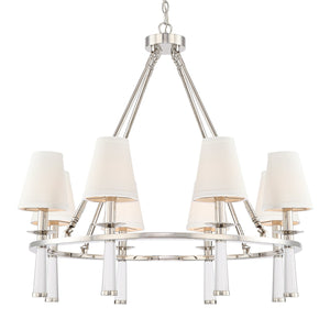 Baxter 8 Light Polished Nickel Chandelier