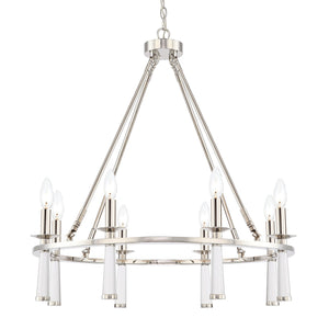 Baxter 8 Light Polished Nickel Chandelier