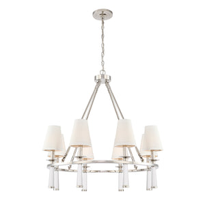 Baxter 8 Light Polished Nickel Chandelier