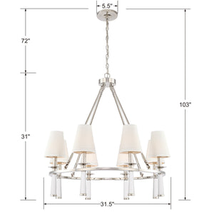 Baxter 8 Light Polished Nickel Chandelier