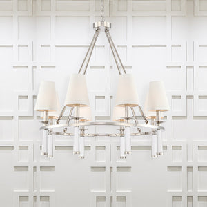 Baxter 8 Light Polished Nickel Chandelier