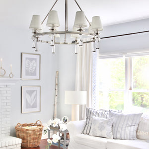 Baxter 8 Light Polished Nickel Chandelier