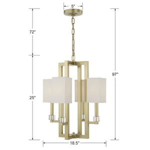Dixon 4 Light Polished Nickel Chandelier