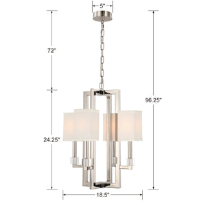 Dixon 4 Light Polished Nickel Chandelier