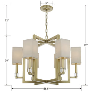Dixon 6 Light Antique Gold Chandelier